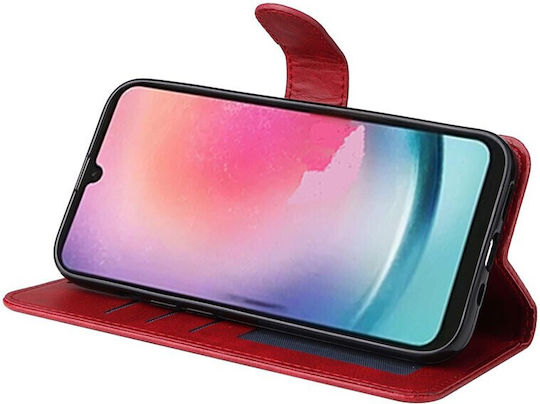 Samsung Wallet Leather Red (Galaxy A25 5G)