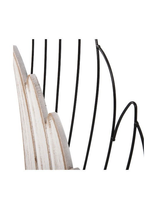 HomeMarkt Διακοσμητικό Τοίχου Εκρού από Ξύλο 39x1.5x92cm 2τμχ
