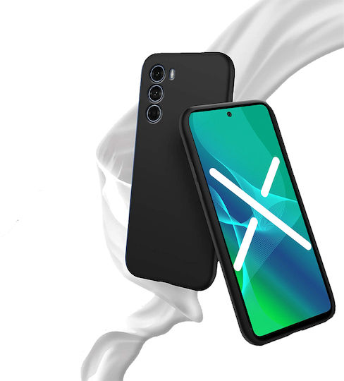 Erbord Umschlag Rückseite Silikon Schwarz (Moto G200)