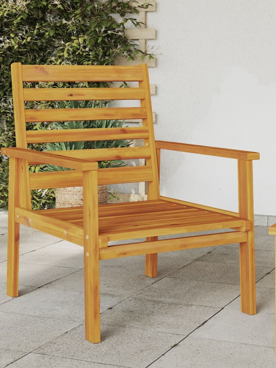 Outdoor Armchair Wooden Acacia 2pcs 55x54x81cm