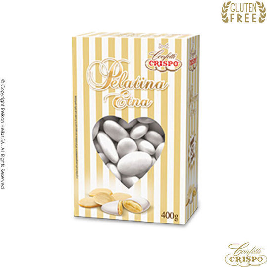 Confetti Crispo Κουφέτα Αμυγδάλου Pelatina σε Σχήμα Κλασικό Λευκό 400gr