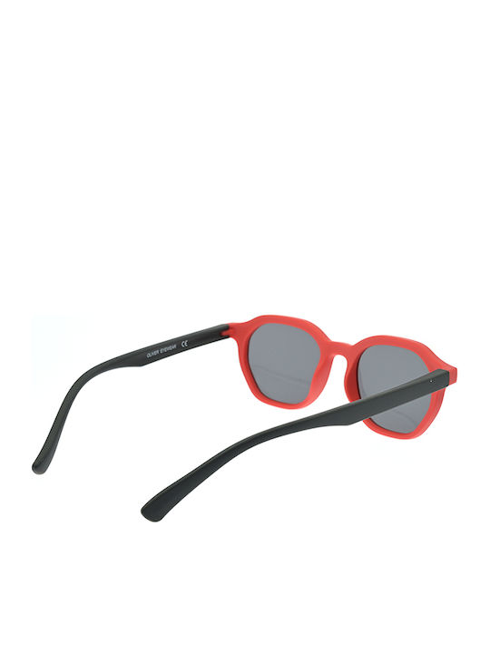 Oliver Peoples Unisex Sunglasses with Red Plastic Frame and Gray Lens OV2024CT 18002C
