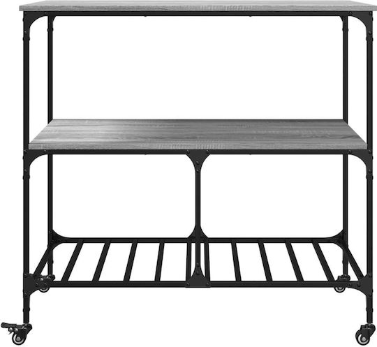vidaXL Commercial Kitchen Food Cart H95xW100xD50cm