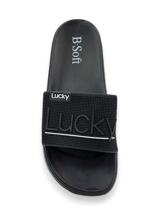 Men's Black Slides 217/3012_MΑΥΡΟ