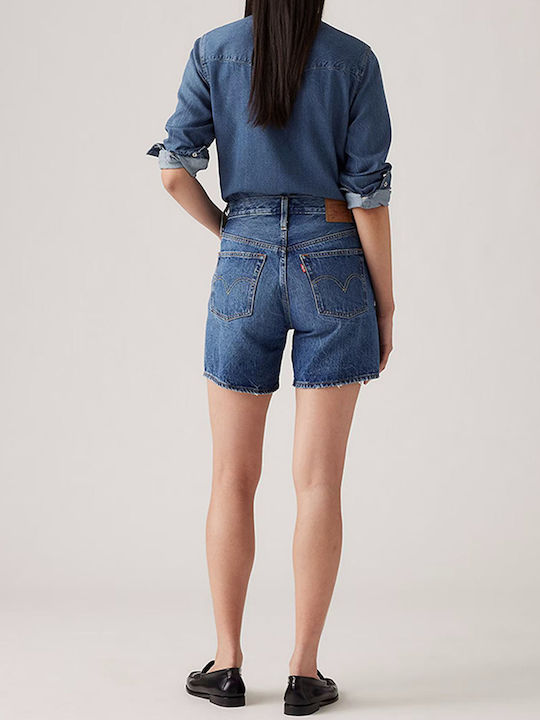 Women's Jean High-waisted Shorts DenimBlue