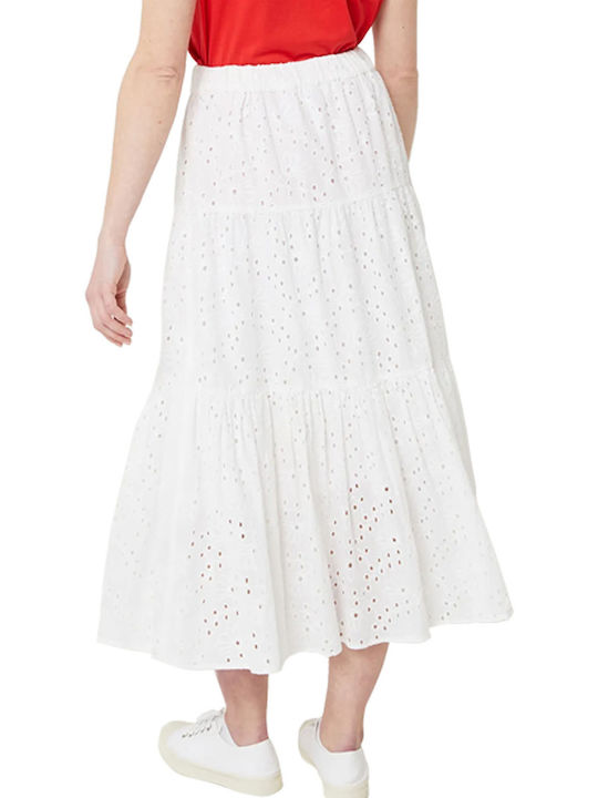 C'est Beau La Vie High Waist Maxi Skirt in White color