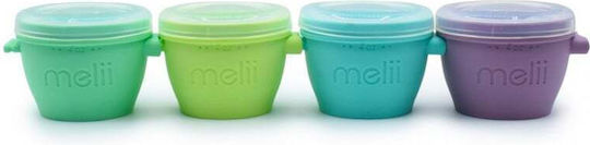 Set 4 recipiente Snap&go din silicon pentru miere 118 ml