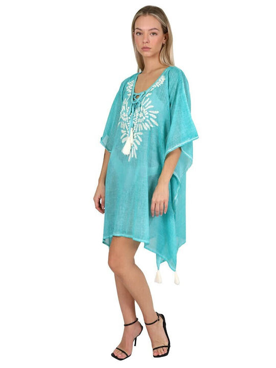 Aquablue Damen Kaftan Strand Sky Blue