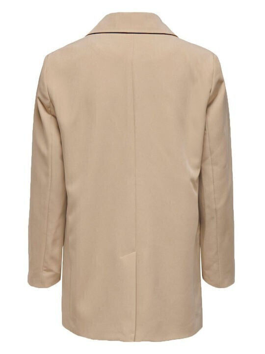 Only Lang Damen Blazer Beige Only Lang Damen Blazer Beige