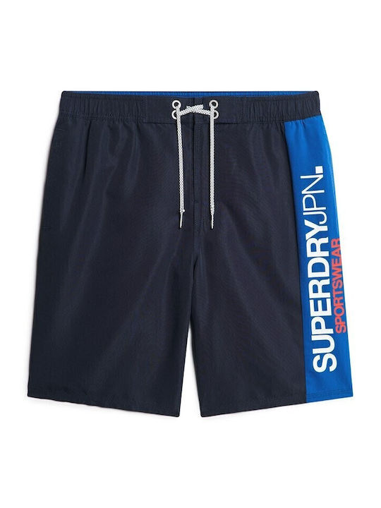 M D2 Men's Swimwear Bermuda Navy Blue with Patterns