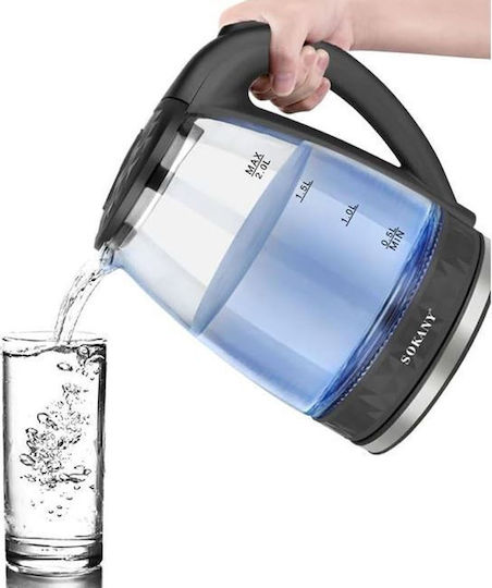 Sokany Kettle 2lt 1500W Black
