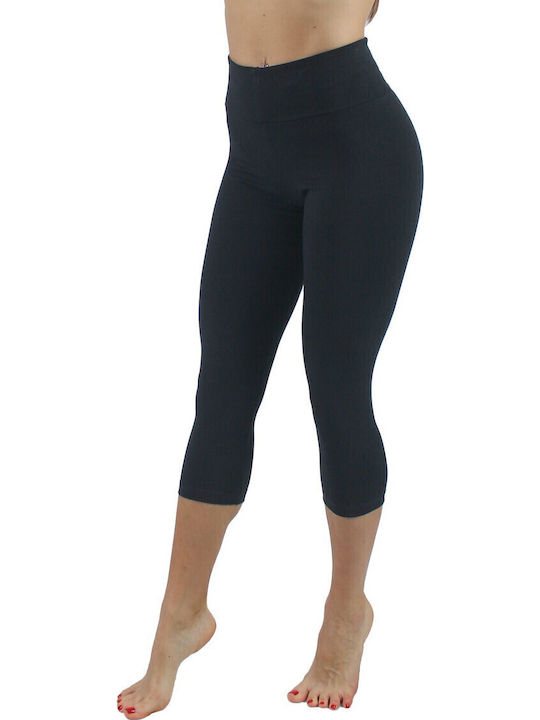 Women's Capri Training Legging High Waisted & Push Up Black