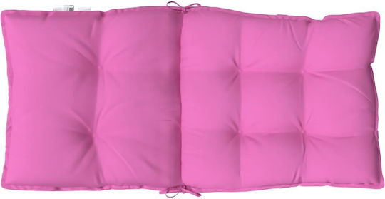 vidaXL Waterproof Garden Chair Cushion with Backrest Pink 4 Pieces 50x100cm