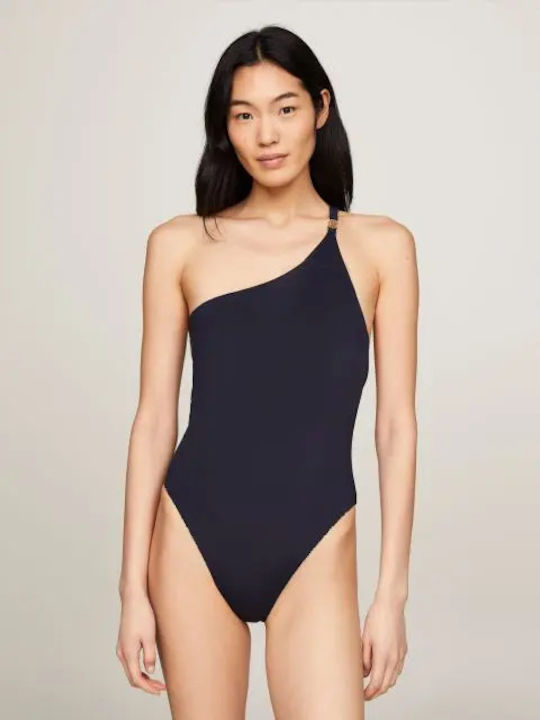 One Piece Swimsuit with One Shoulder Seal Geo Desert Sky