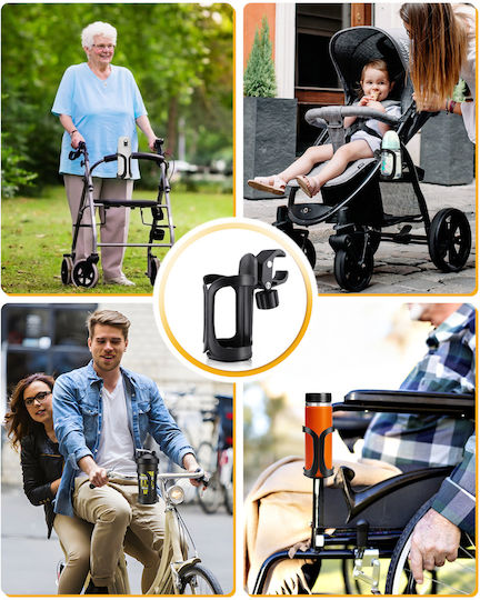 Uncle George Ποτηριού Bicycle Bottle Holder Compatible for General Purpose Stroller, Scooter, Skateboard 15x6.5cm