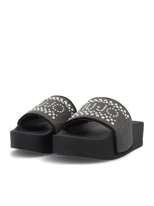 Women's Platform Flip Flops Black
