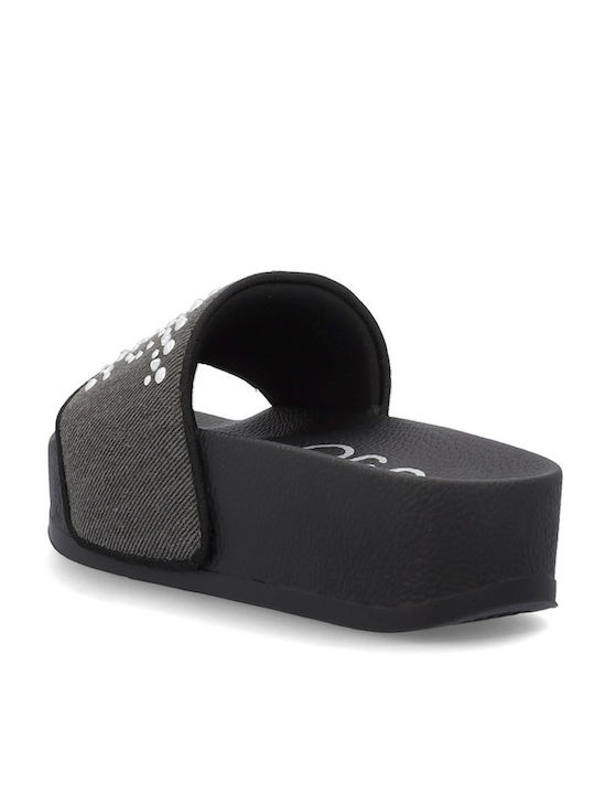 Women's Platform Flip Flops Black