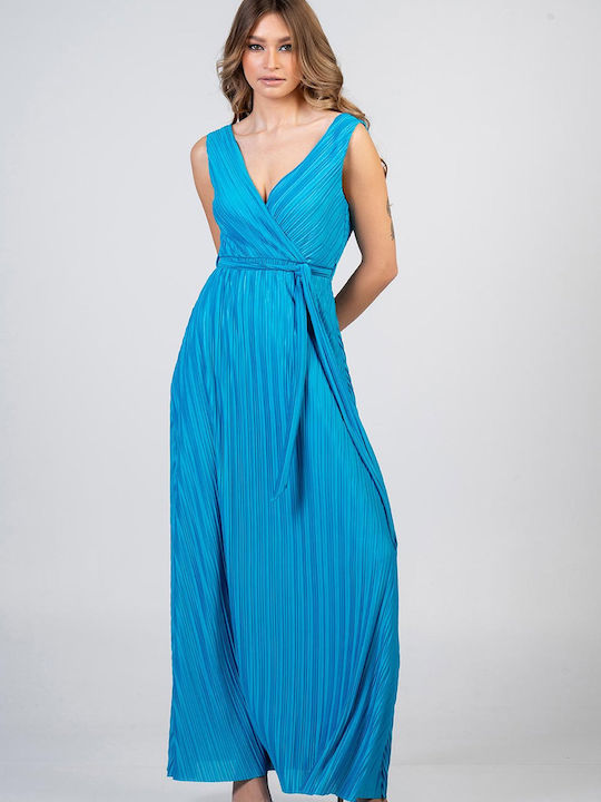 Bellino Maxi Φόρεμα Κρουαζέ Μπλε