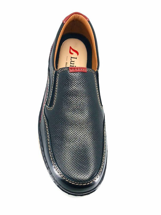 Δερμάτινα Ανδρικά Slip-On Μπλε