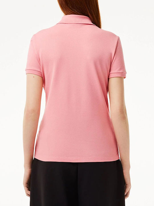 Lacoste Women's Polo Blouse Short Sleeve Pink