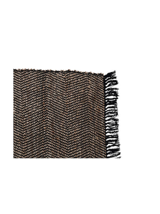 Zaros Covor Rectangular din iută cu franjuri Dark Shades
