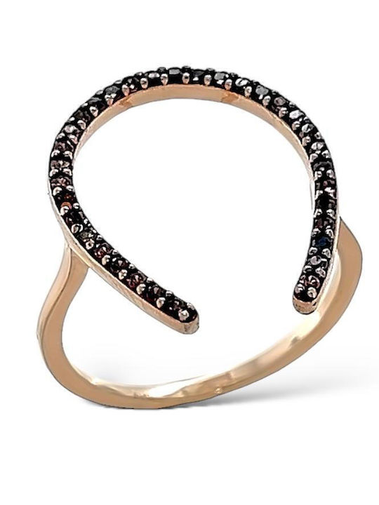 Xryseio Damen Ring mit Zirkonia aus Silber Vergoldet