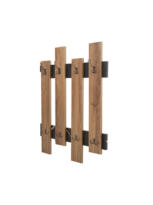 HomeMarkt Wall Hanger Wesson Wooden 16 Hooks Black 64x4x79cm