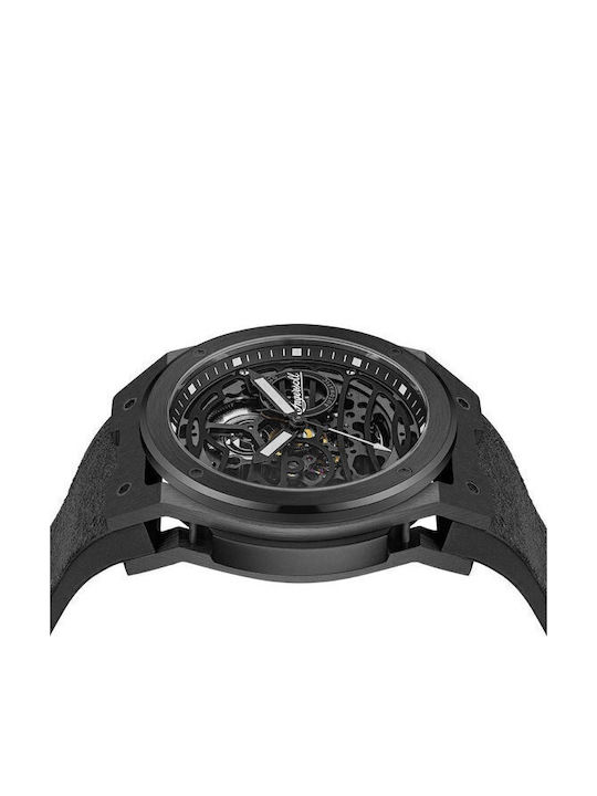 Ingersoll Men's Watch 47mm Automatic with Black Leather Strap