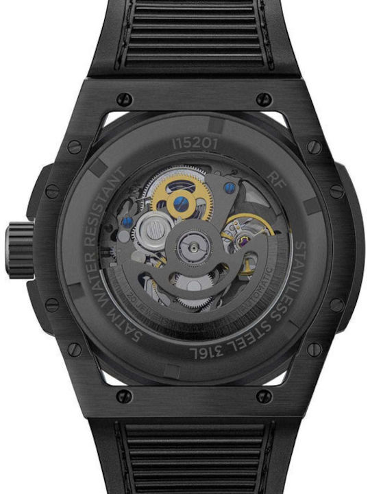 Ingersoll Men's Watch 47mm Automatic with Black Leather Strap