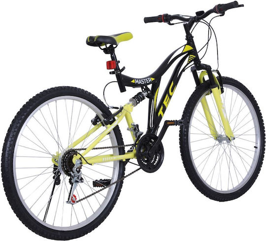 TEC Master 26" Черно/жълто Колело Планински Велосипед с 21 Скорости