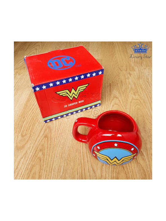 Mug Ceramic with Lid Red 500ml