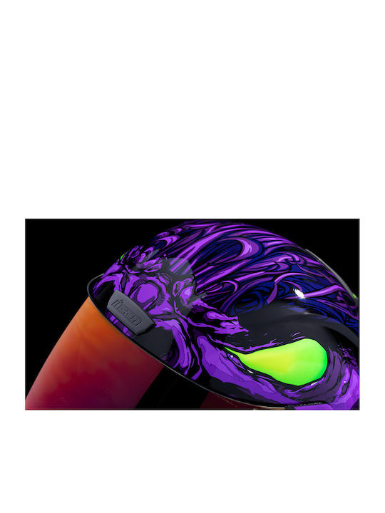 Icon Face Airform Light Purple Motorcycle Helmet Full Face DOT / ECE 22.05 with Sunvisor