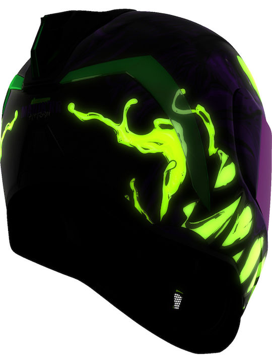 Icon Face Airform Light Purple Motorcycle Helmet Full Face DOT / ECE 22.05 with Sunvisor