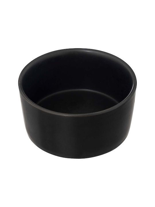 Atmosphera Κεραμική Ορντεβιέρα 3 Θέσεων Μαύρη Ø35xY10cm Π35xΜ24xΥ10cm 4τμχ