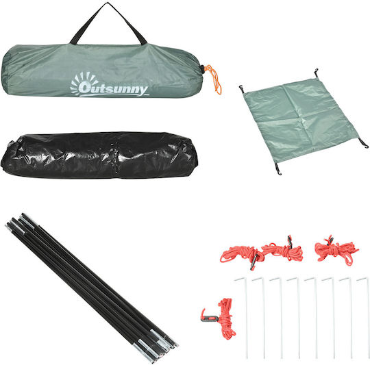 Outsunny Camping Tent Igloo Green for 2 People 206x185x120cm