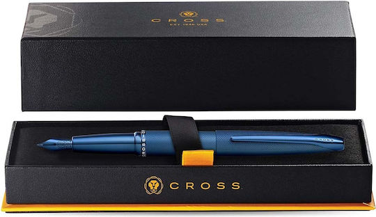 Cross Atx Dark Blue PVD Fountain Pen M Medium