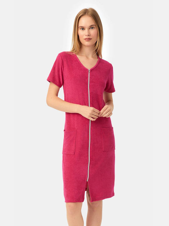 Minerva Damen Kleid Strand Fuchsia