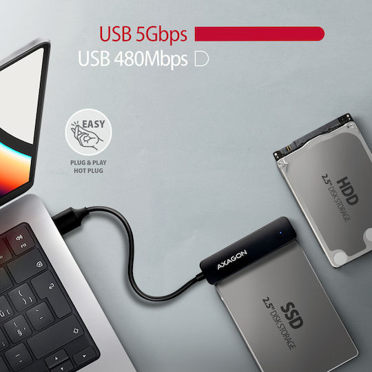 Αχαgον Αdsα-fρ2α Usβ3.2 Gεν1 Sατα 6g 2.5" Ηdd Ssd Fαsτροrτ2 Αdαρτεr