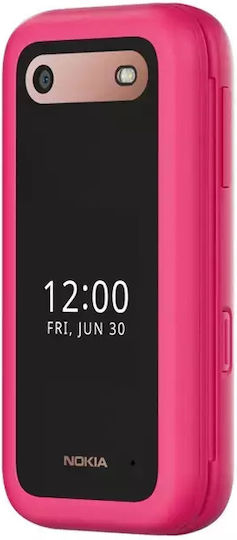 Nokia 2660 Flip Dual SIM (48/128MB) Κινητό με Κουμπιά (Ελληνικό Μενού) Ροζ