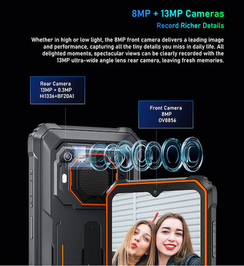 BlackView BV6200 Pro Dual SIM (6/128GB) Ανθεκτικό Smartphone Μαύρο