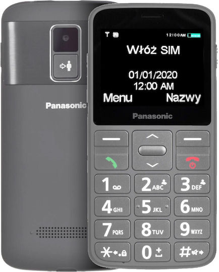 Panasonic KX-TU160 Single SIM Κινητό με Μεγάλα Κουμπιά Γκρι