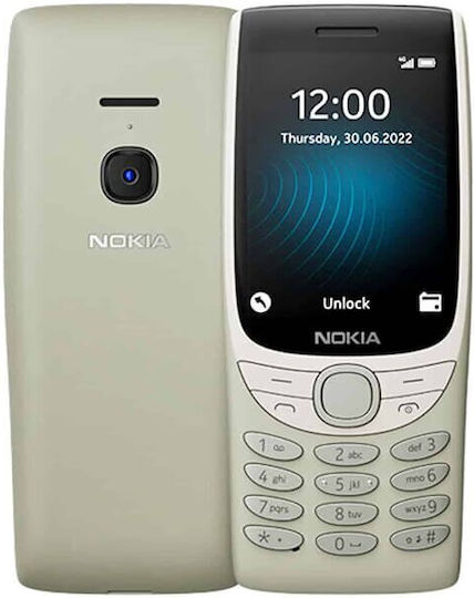 Nokia 8210 Dual SIM (480/128MB) Κινητό με Κουμπιά Sand