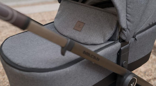 Cangaroo Macan Verstellbar 3 in 1 Baby Kinderwagen Geeignet für Neugeborene Schwarz 11kg