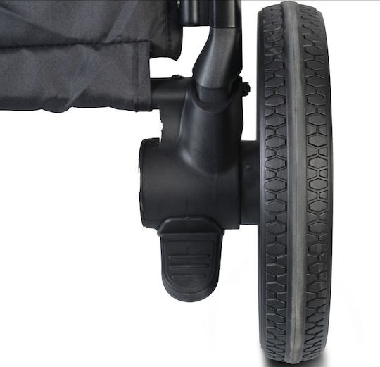 Cangaroo Macan Verstellbar 3 in 1 Baby Kinderwagen Geeignet für Neugeborene Schwarz 11kg