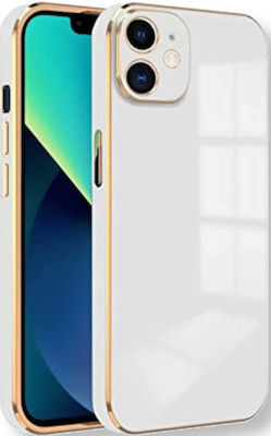 Bodycell Gold Plated Coperta din spate Silicon Alb (iPhone 11) BG-00003