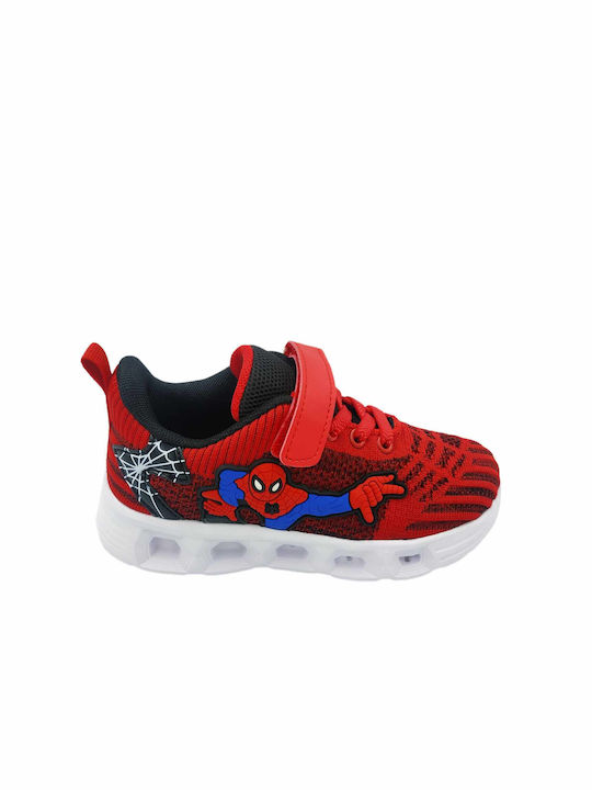 Atlanta Kids Sneakers with Lights Red