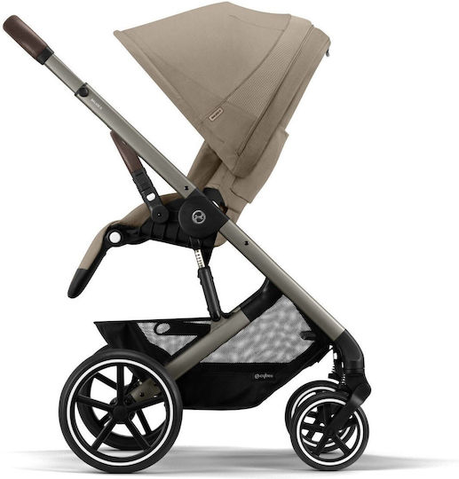 Cybex Balios S Lux Ρυθμιζόμενο Καρότσι Μωρού Kατάλληλο για Nεογέννητο Almond Beige 11.7kg
