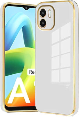 Bodycell Gold Plated Silicone Back Cover White (Redmi A1 / A2)