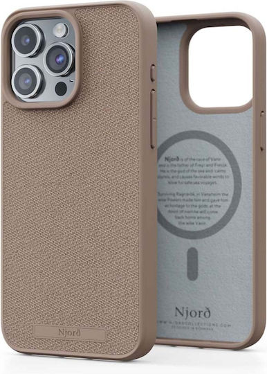 Njord Back Cover Fabric 2mm Pink (iPhone 15 Pro Max)