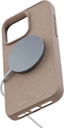 Njord Back Cover Fabric 2mm Pink (iPhone 15 Pro Max)